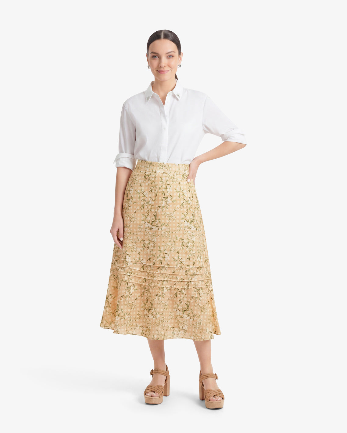 Midi Skirt in Floral Rattan | Draper James Quality