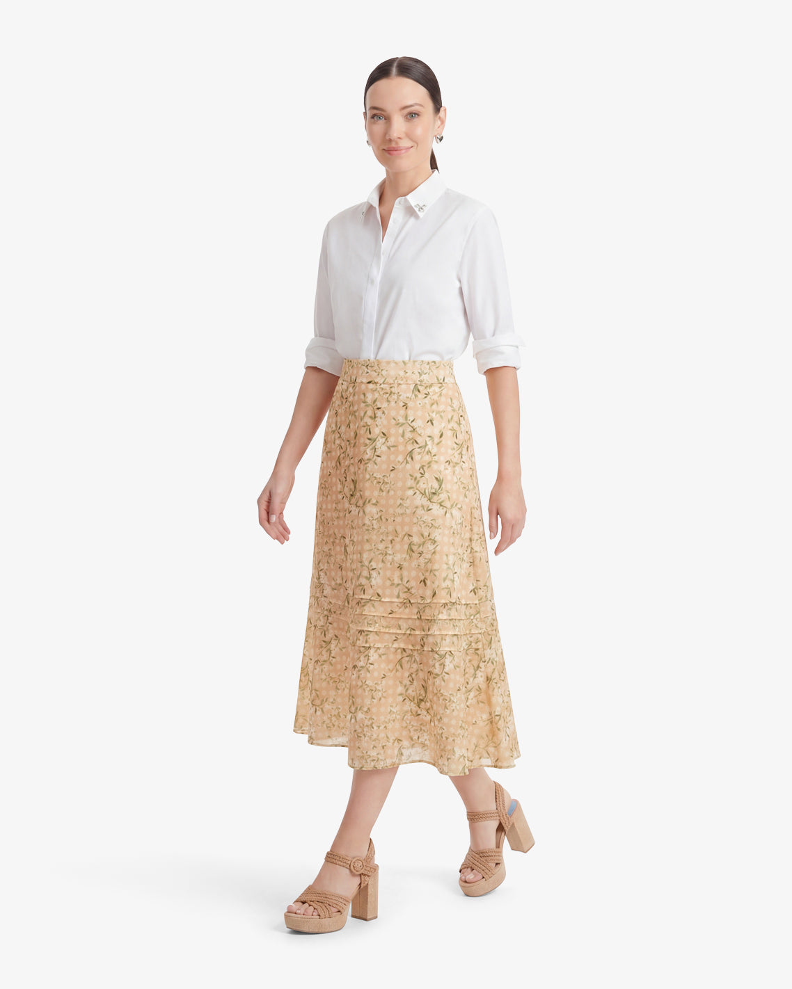 Midi Skirt in Floral Rattan | Draper James Quality