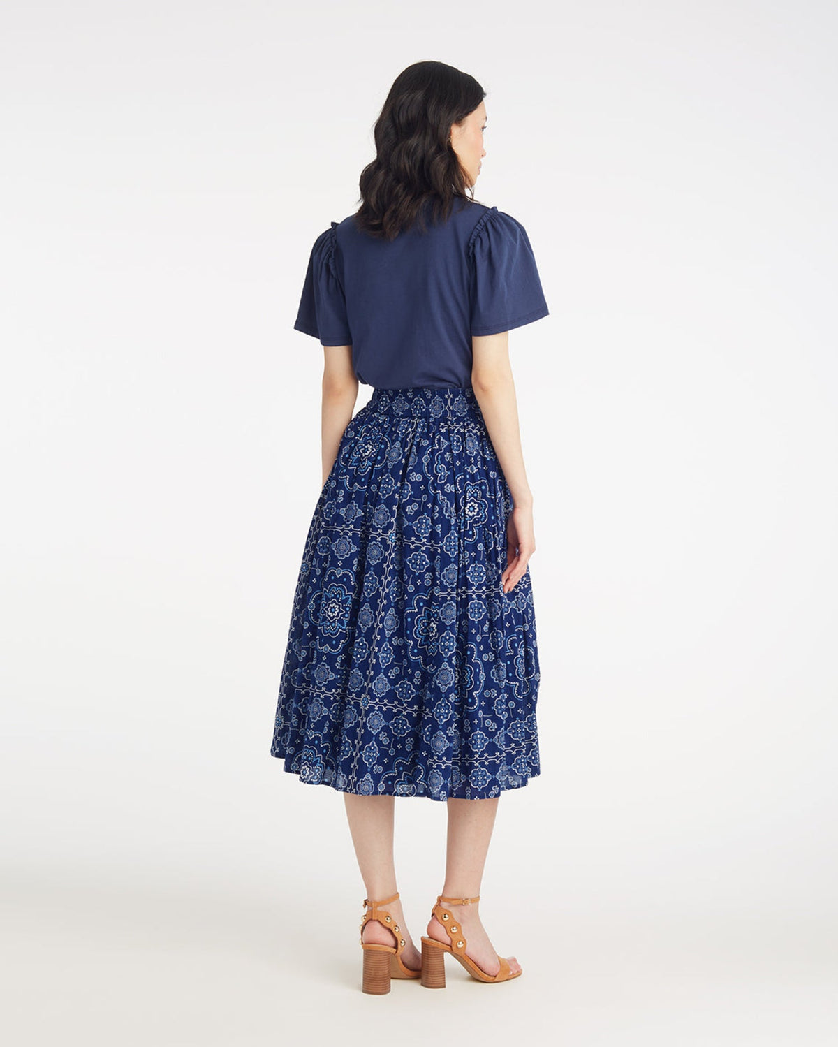 Midi Skirt in Bandana Blue | Draper James Popular