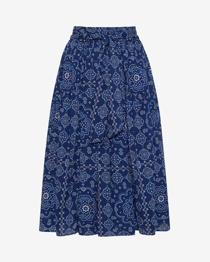 Midi Skirt in Bandana Blue | Draper James Popular