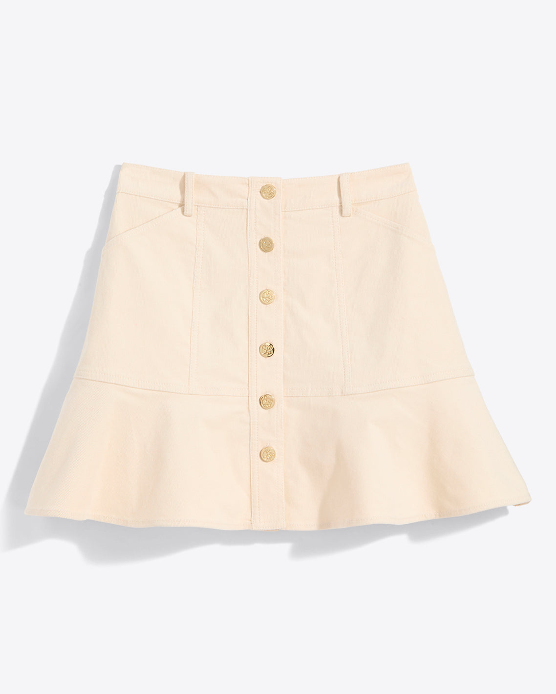 Peplum Mini Skirt in Stretch Corduroy | Draper James Recommended