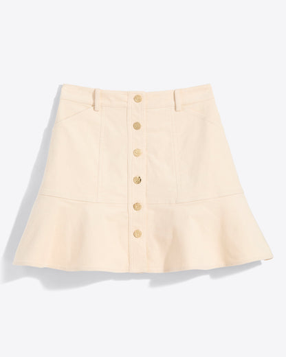 Peplum Mini Skirt in Stretch Corduroy | Draper James Recommended