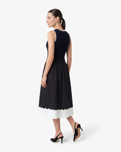 Midi Skirt in Black and White | Draper James Discount