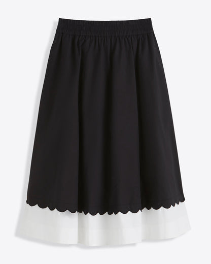 Midi Skirt in Black and White | Draper James Discount