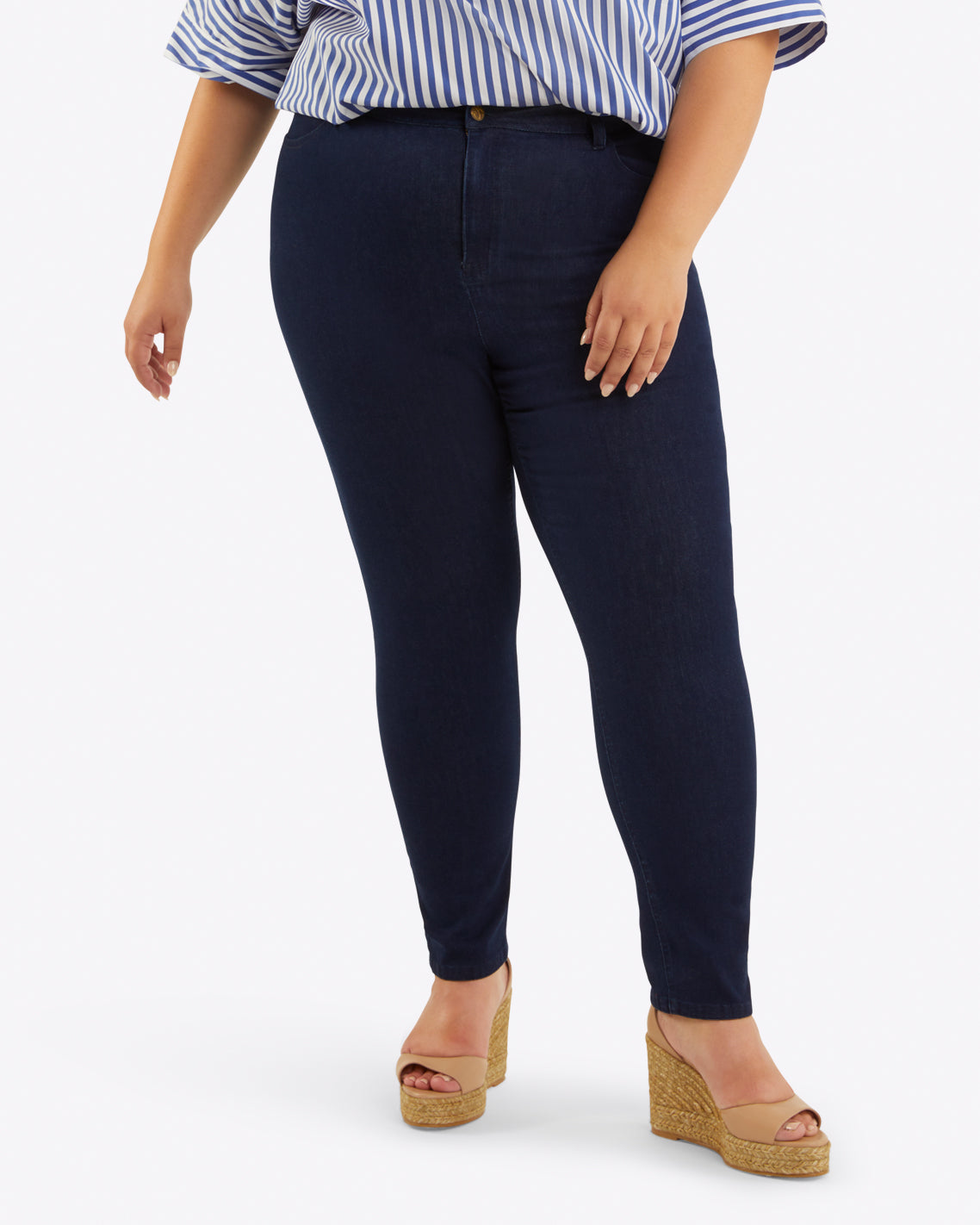 Mid-Rise Slim Jeans in Dark Wash | Draper James Smart Buy