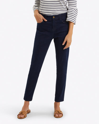 Mid-Rise Slim Jeans in Dark Wash | Draper James Smart Buy