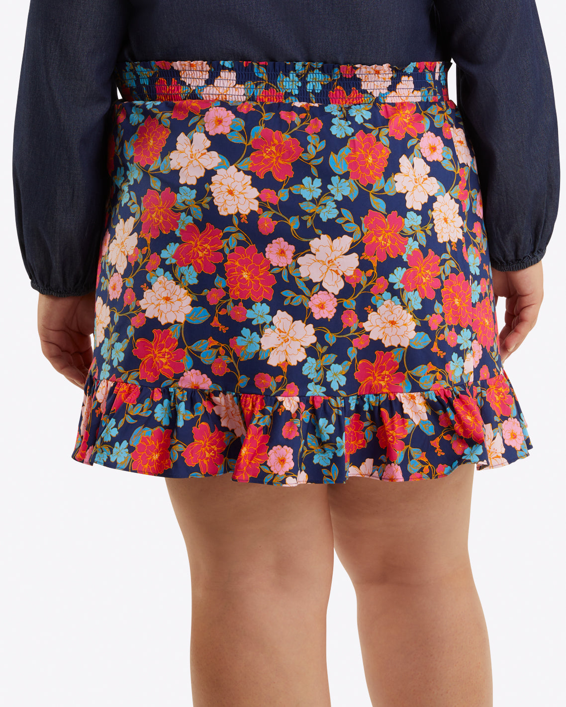 Ruffle Wrap Skirt in Stretch Poplin | Draper James Sale