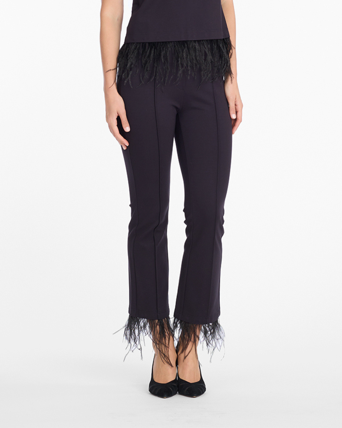 Trousers with Feather Trim | Draper James Recommended