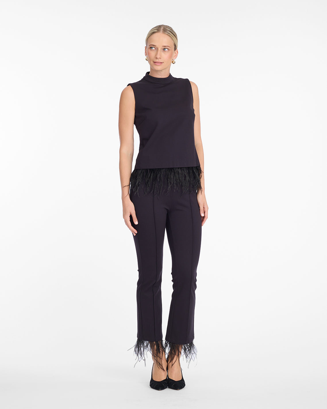 Trousers with Feather Trim | Draper James Recommended