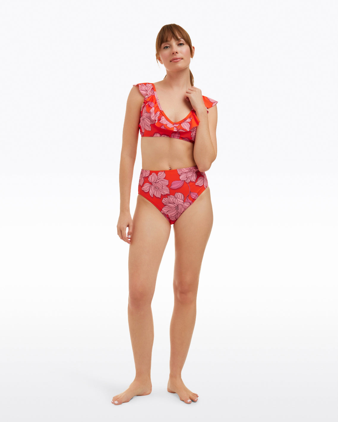 Red Magnolia Ruffle Bralette | Draper James Featured