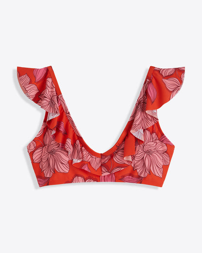 Red Magnolia Ruffle Bralette | Draper James Featured