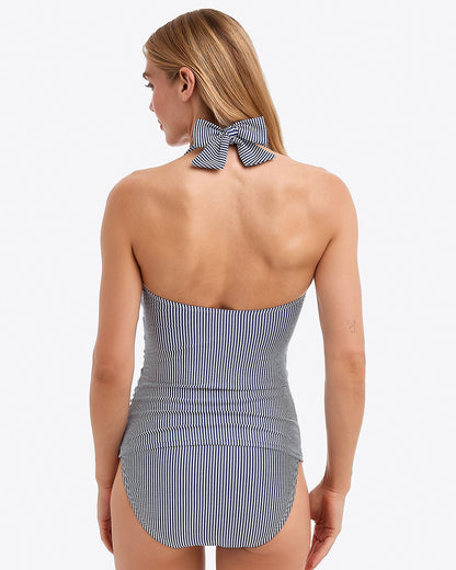 Seersucker Halter Bandeau Tankini – Gingham Print | Draper James Customer Favorite