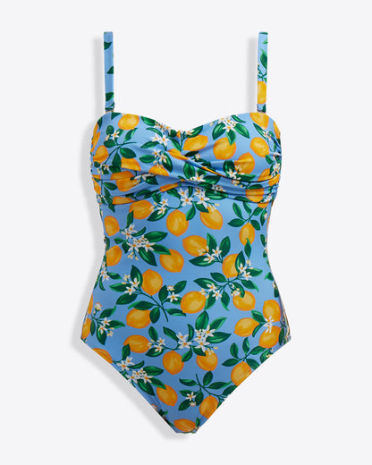 Lemon Blossom Bandeau One Piece | Draper James Sale