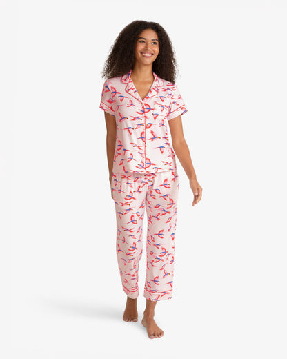 Short Sleeve Linda in Pink Parrot | Draper James New