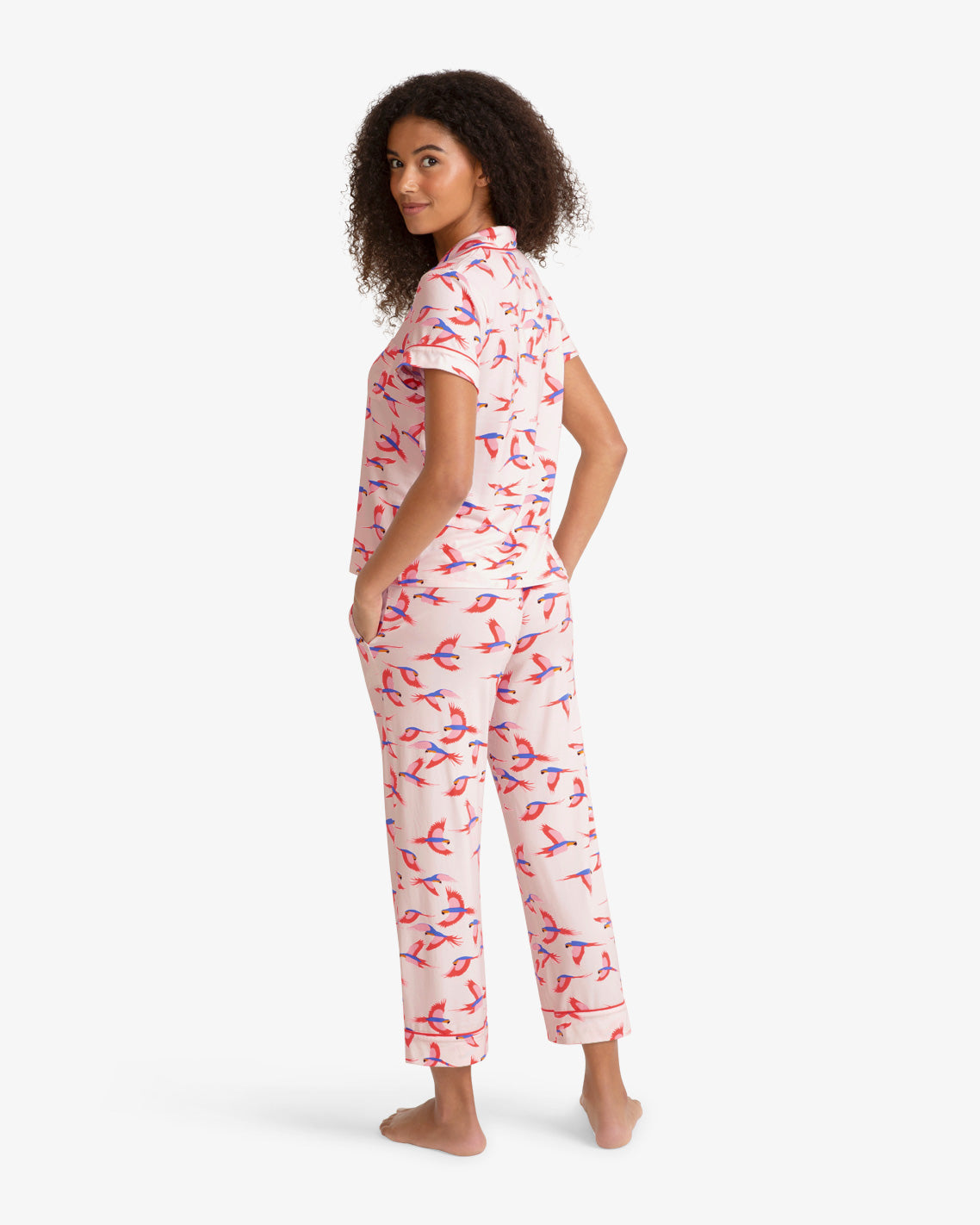 Short Sleeve Linda in Pink Parrot | Draper James New