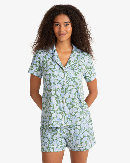 Sara Pajama in Shell Fan | Draper James Everyday