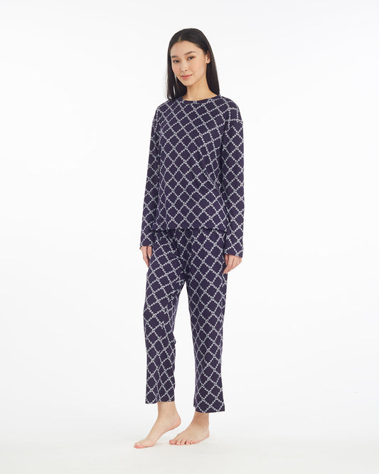 Amelia Pajama Set in Vine Lattice | Draper James Sale