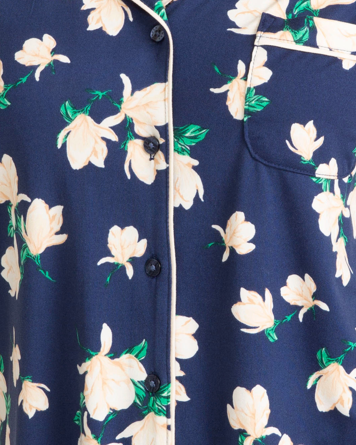 Sara Pajama Set in Navy Magnolia | Draper James Everyday