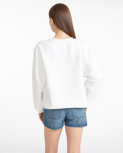 Nashville Crewneck Sweatshirt in Magnolia White Multi | Draper James Featured