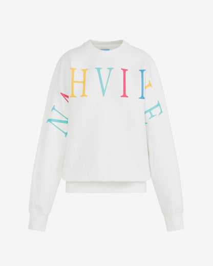 Nashville Crewneck Sweatshirt in Magnolia White Multi | Draper James Featured