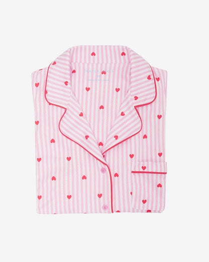 Linda Pajama Set in Sweetheart Stripes | Draper James Latest