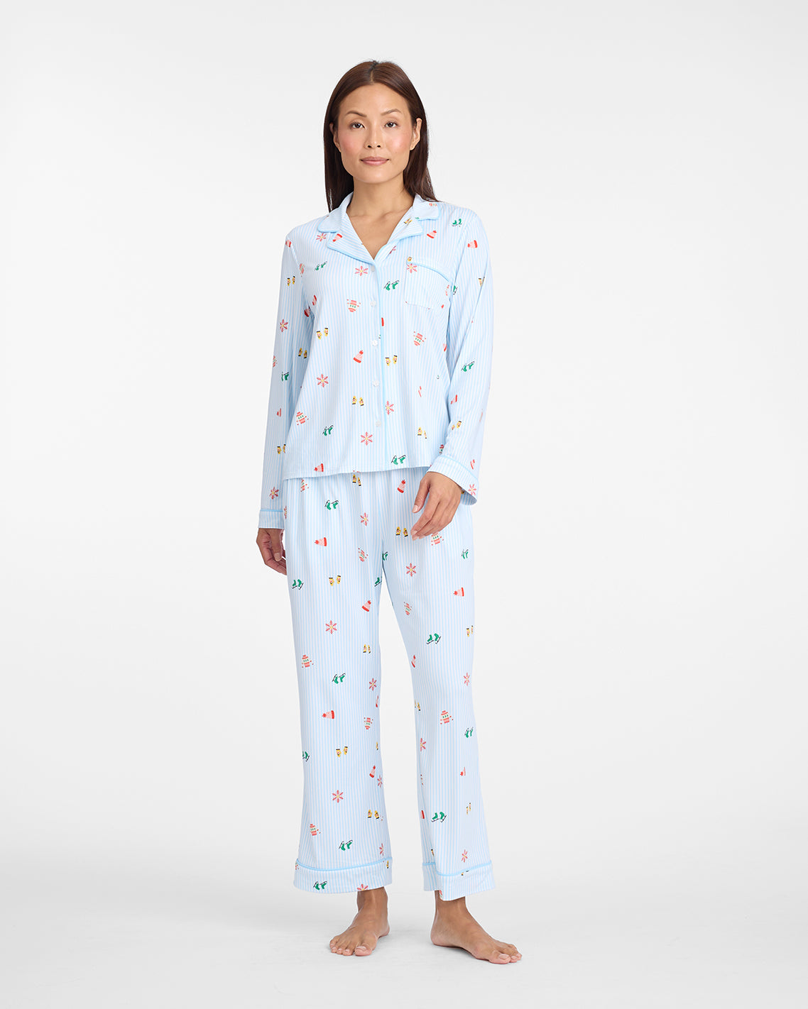 Linda Long-Sleeve Pajama Set in Winter Wonderland | Draper James Best Seller