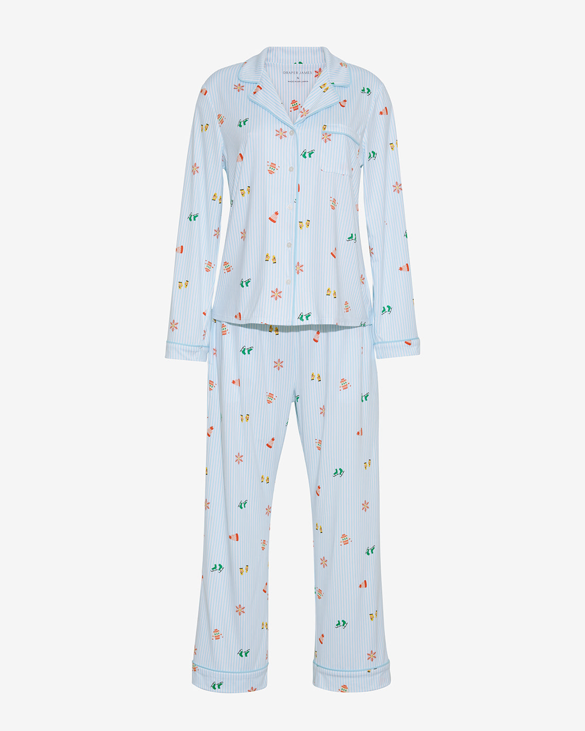Linda Long-Sleeve Pajama Set in Winter Wonderland | Draper James Best Seller