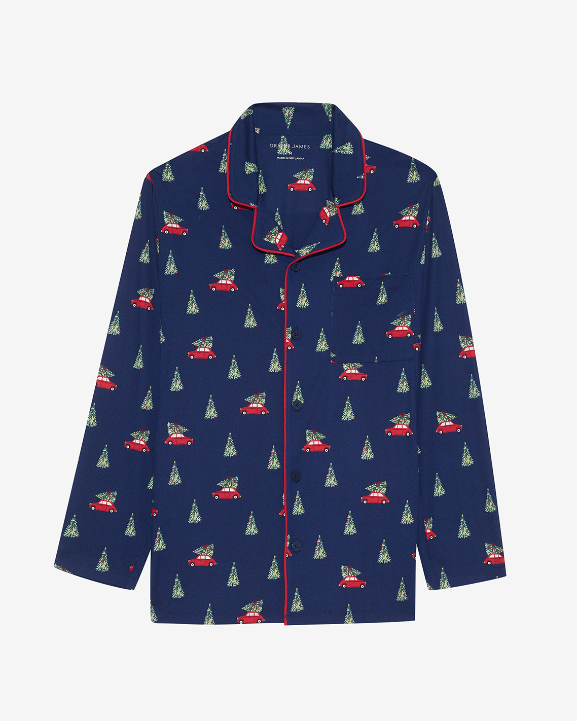 Men's Long-Sleeve Pajama Set in Holiday Trees | Draper James Latest