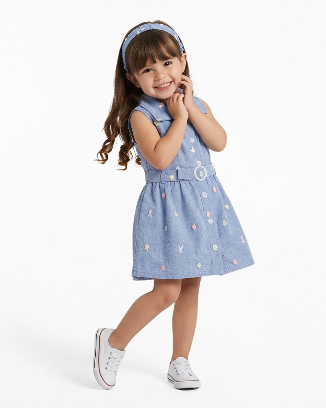 Dress with Headband in Blue Chambray | Draper James Hot Sale