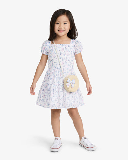Floral Dress with Purse in White | Draper James Discount