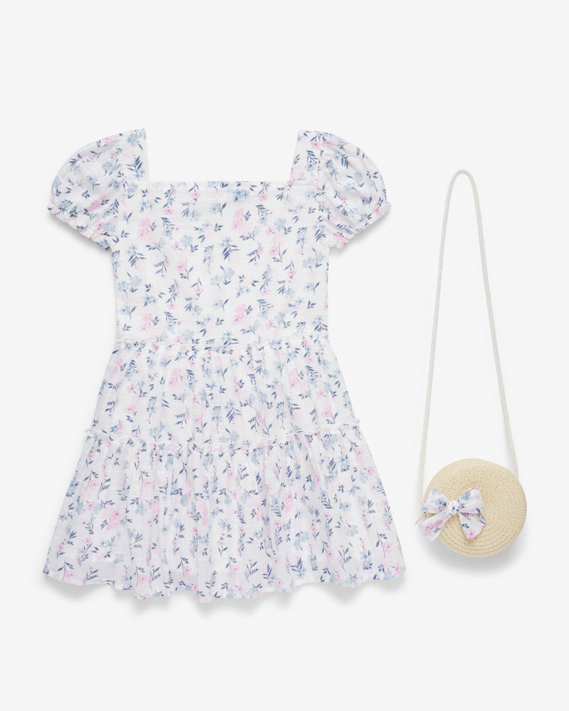 Floral Dress with Purse in White | Draper James Discount