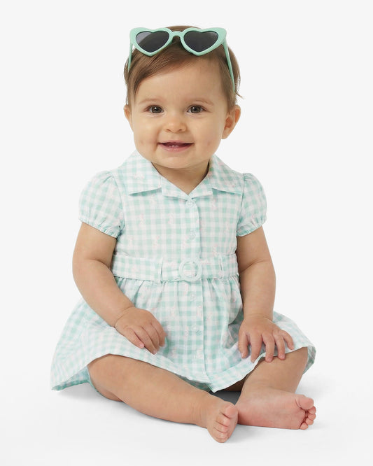 Plaid Dress with Sunglasses in Green | Draper James Best Price
