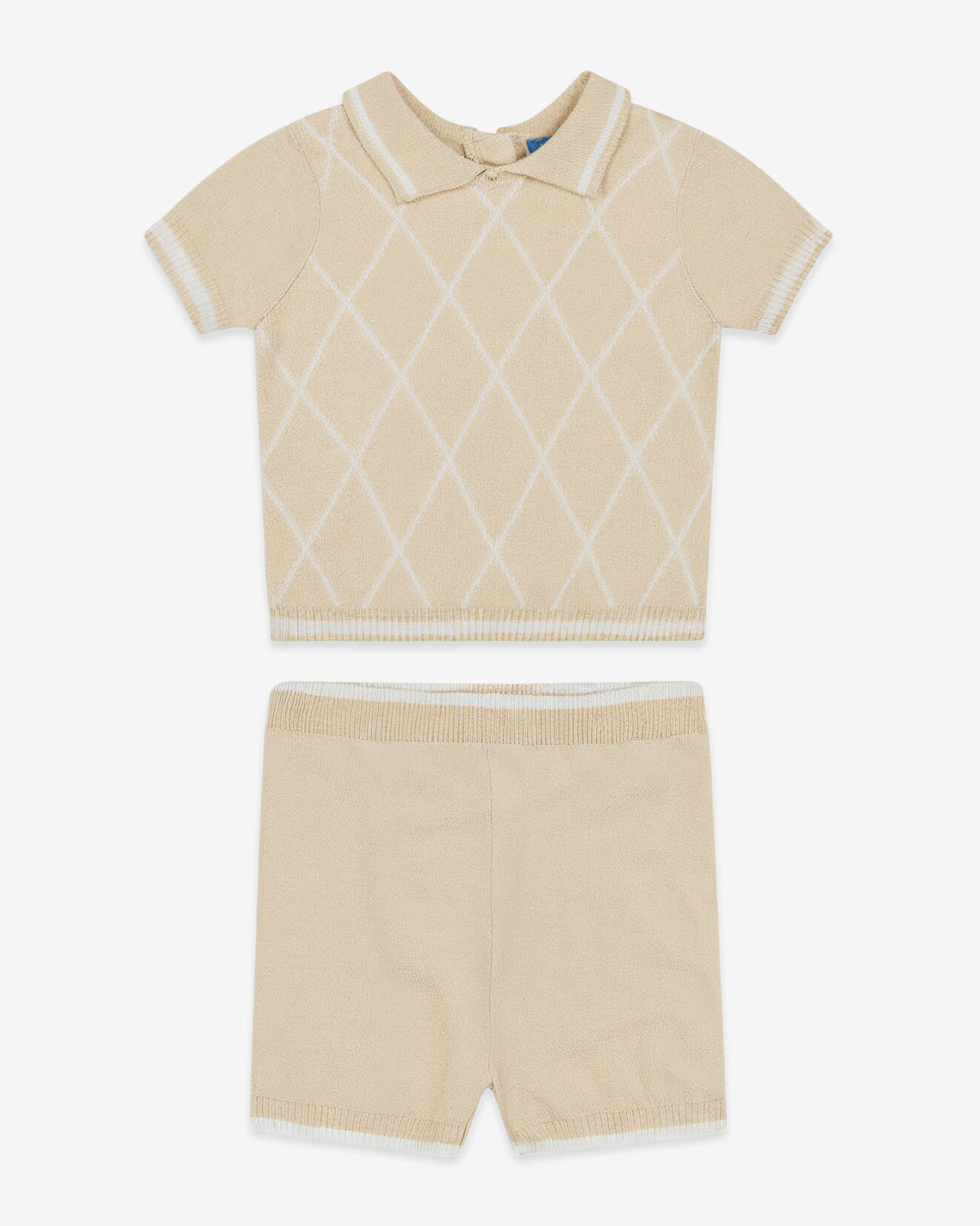 Argyle Polo Sweater Short Set in Beige | Draper James Great Value
