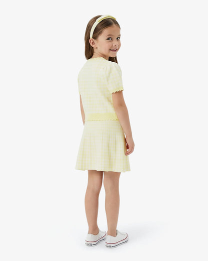 Sweater Knit Skirt Set with Headband in Yellow | Draper James Classic
