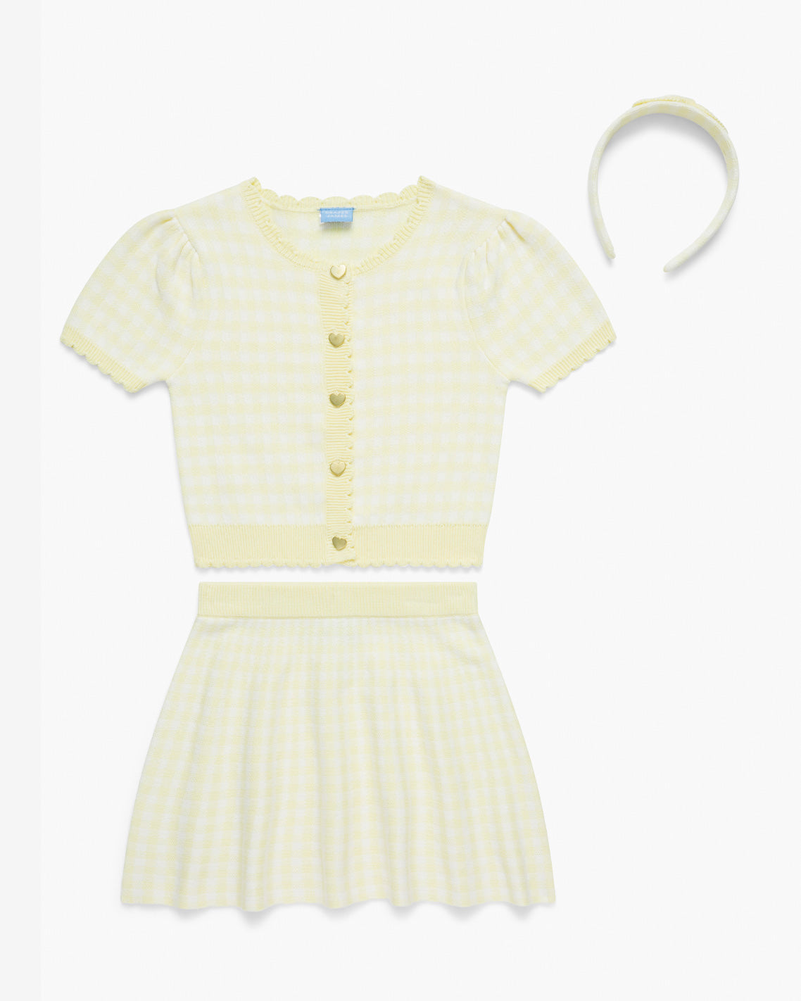 Sweater Knit Skirt Set with Headband in Yellow | Draper James Classic
