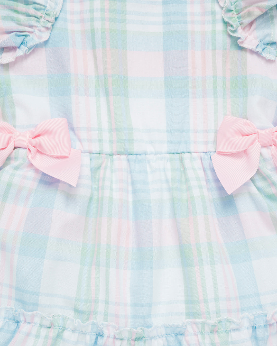 Dress with Diaper Cover in Blue Plaid | Draper James Latest