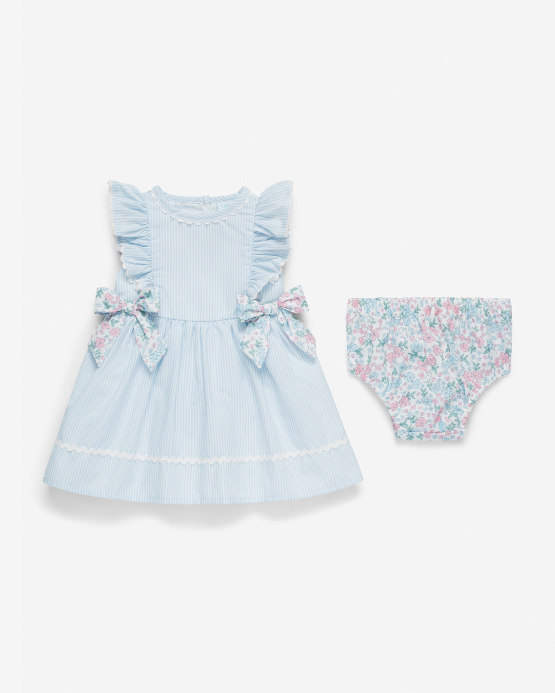 Striped Dress with Diaper Cover in Blue | Draper James Top Pick
