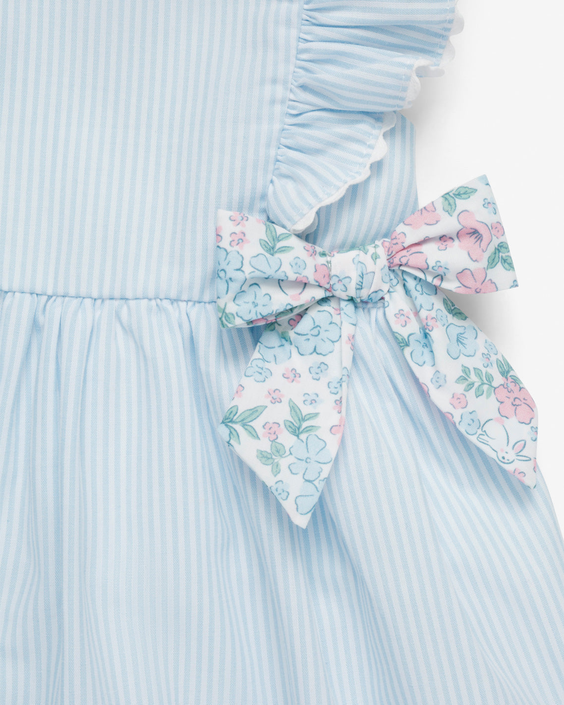 Striped Dress with Diaper Cover in Blue | Draper James Top Pick