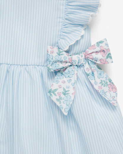 Striped Dress with Diaper Cover in Blue | Draper James Top Pick