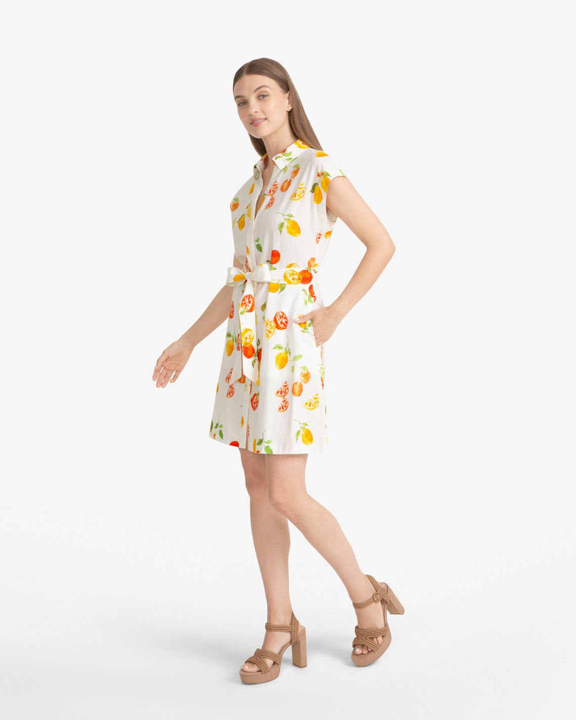 Trisha Citrus Print Dress | Draper James Discount