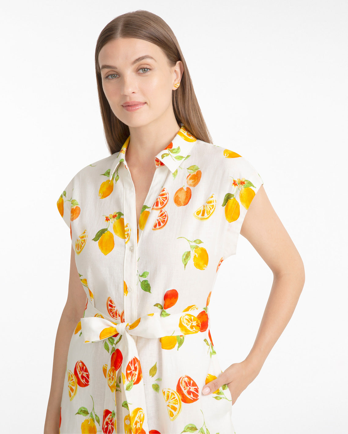 Trisha Citrus Print Dress | Draper James Discount