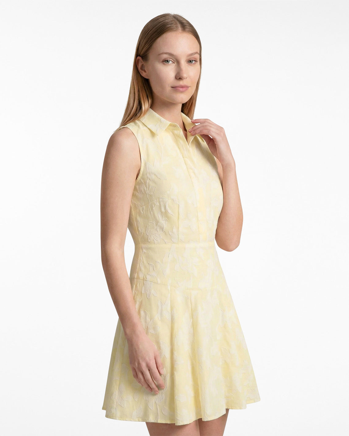 Brighton Mini Collared Dress in Striped Fil Coupe | Draper James Classic