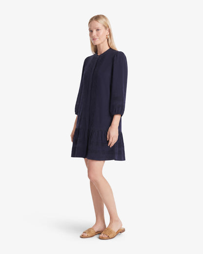 Molly Mini Dress in Embroidered Stripe | Draper James Discount