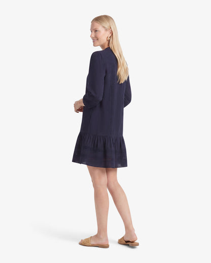 Molly Mini Dress in Embroidered Stripe | Draper James Discount