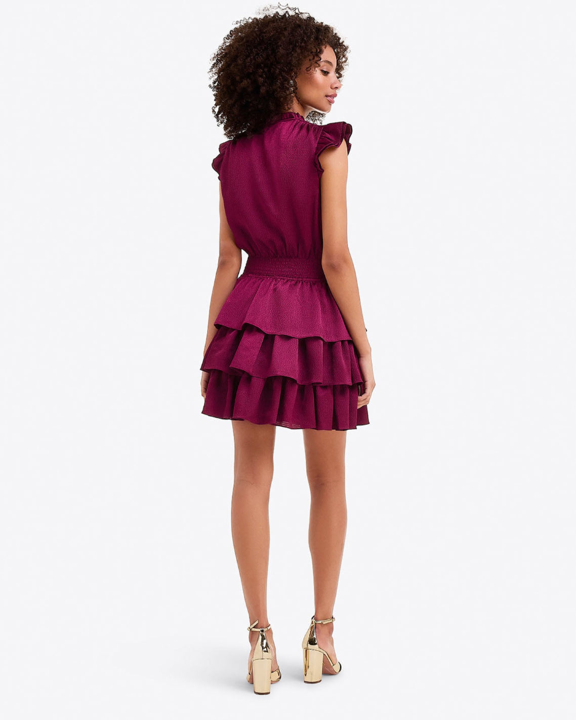 Alana Tiered Dress in Hammered Satin | Draper James Great Value
