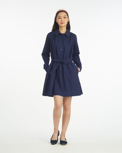 Ellie Pleated Shirtdress in Cotton Dobby | Draper James Quality
