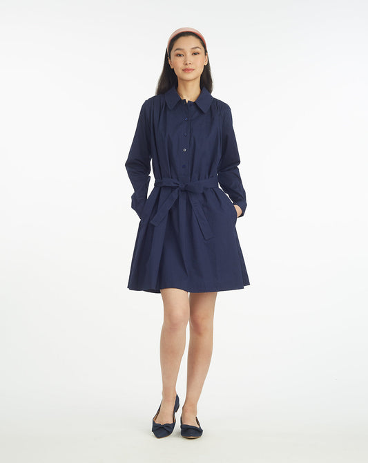 Ellie Pleated Shirtdress in Cotton Dobby | Draper James Quality