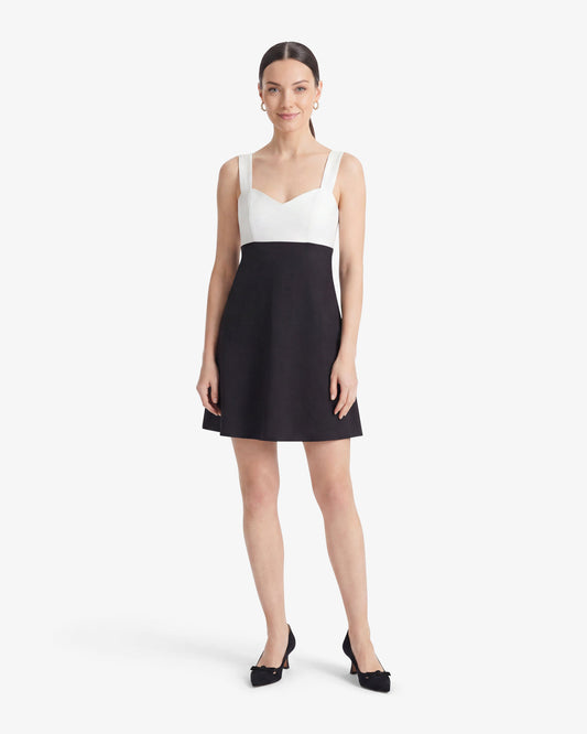 Henrietta Mini Dress in Black and White | Draper James Classic