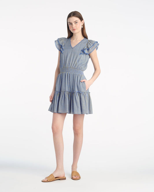 Gabby Mini Dress in Blue Dots | Draper James Smart Buy
