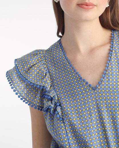 Gabby Mini Dress in Blue Dots | Draper James Smart Buy